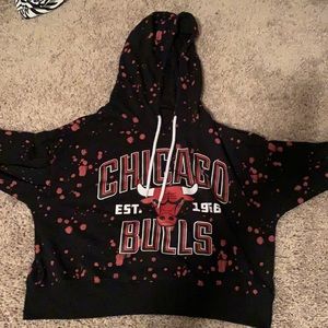 Chicago bulls crop top hoodie